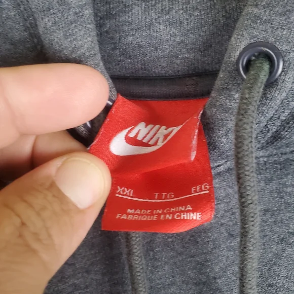 Nike Men's Gray Hoddie Size XXL - Picture 2 of 5